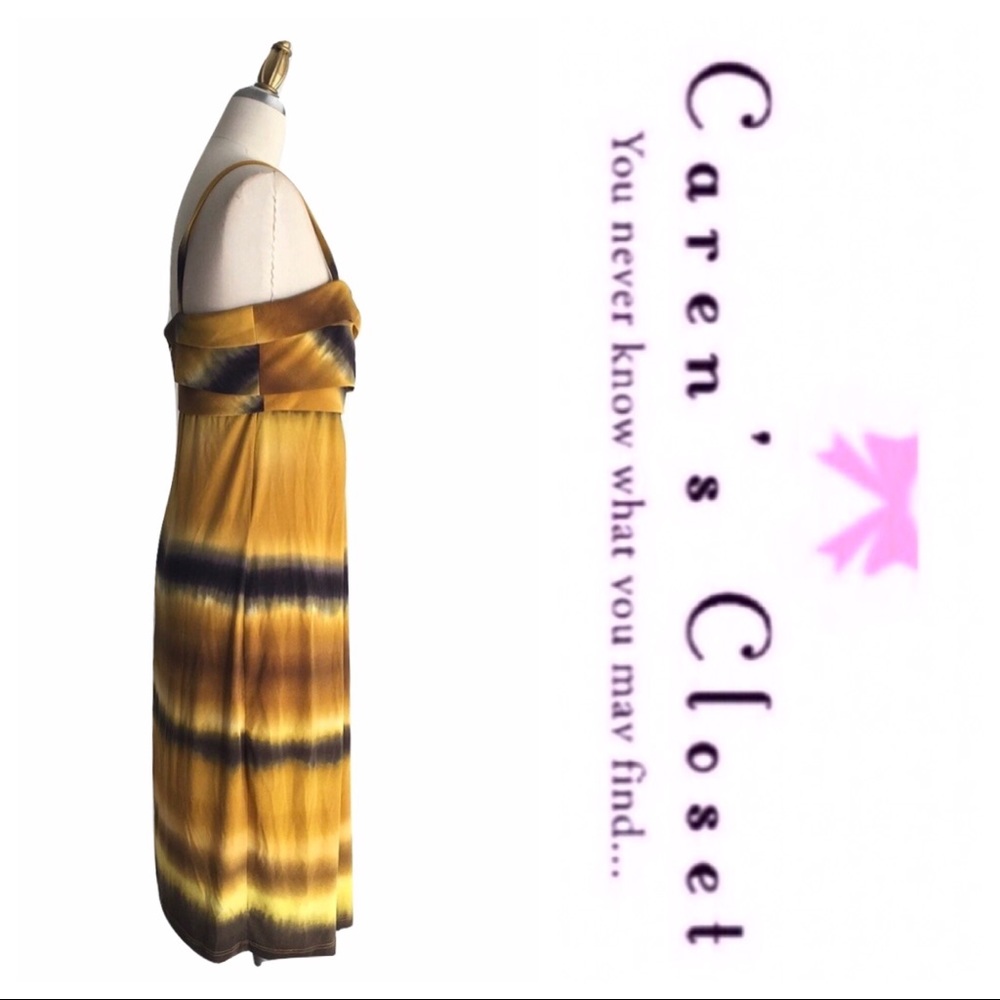 ABS Essentials Mustard Yellow Stretch Jersey Dress - Picture 4 of 6